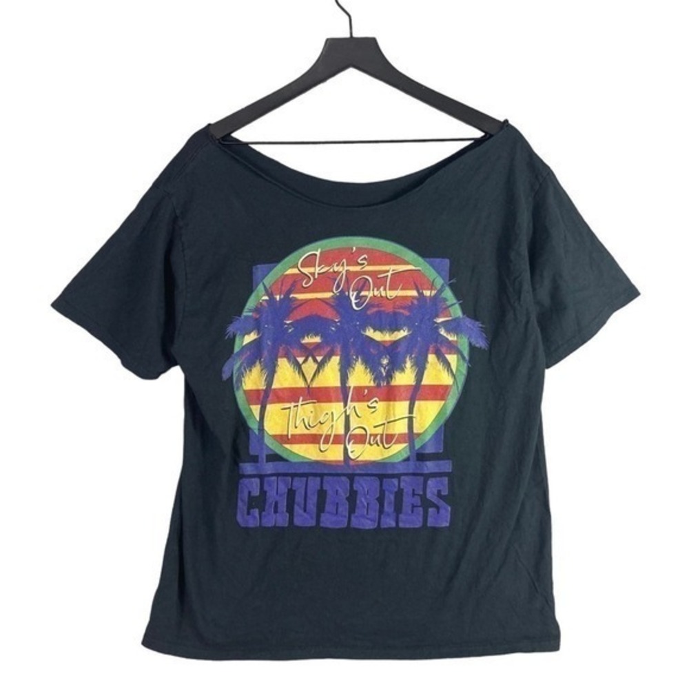 Chubbies Distressed T-Shirt Black Size 2XL Comfortable Stylish‎ Casual Wear Tee